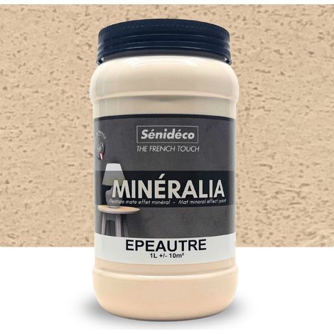 Peinture décorative effet sablé mat - MINERALIA 1L pour 10 m² coloris Epautre (1/5)