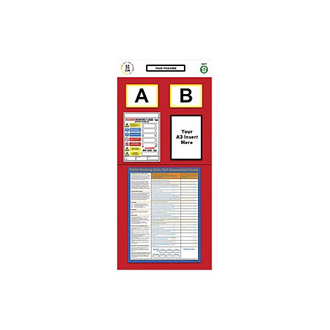 Cartel informativo para etiquetado doble de estanterías 