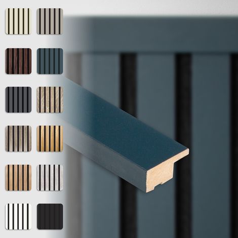 HEXIM Akustikpaneele Zubehör Abschlussleiste Lamellen MDF Wandverkleidung: Ocean, 275cm