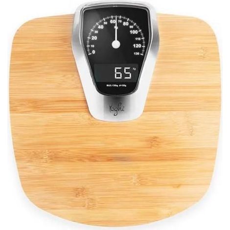Yoghi - Dr Scale Ultimate - Pèse-personne Digital Bambou - Double Affichage - 130kg (1/5)