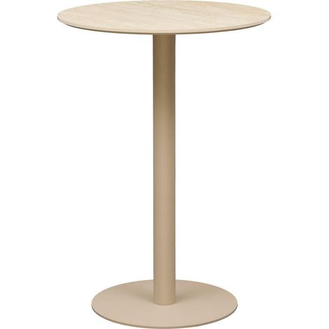 Table de Bar Ronde "Voluto" 100cm Beige (1/5)