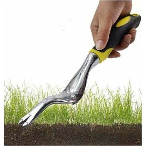 Gartenwerkzeug-Set für den Außenbereich, Blumenmuster, zur Unkrautbekämpfung, 30 cm x 2 cm, Gelb