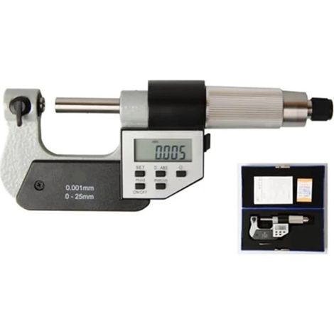 Micromètre Micromètres À Filetage Numérique De Marque Xibei 0-25 Mm 25-50 Mm 50-75 Mm 75-100 Mm Avec Double Force De Mesure(0-25mm) (1/5)