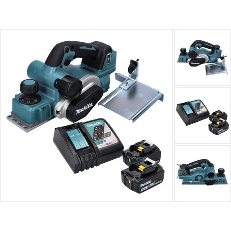 Pialla a batteria Makita DKP 181 RT 82 mm 18 V brushless + 2x batteria ricaricabile 5,0 Ah + caricabatterie