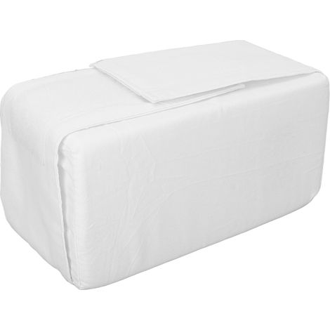 Oreiller de jambe pour dormir sur le côté, en mousse souple, détachable, réduisant la pression sur les articulations, avec sangle, blanc. (1/5)