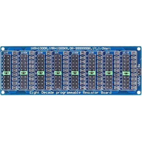 Carte de résistance Programmable, bornier à vis 0,1R à 9999999R, composant électronique de précision à 8 sections (1/5)