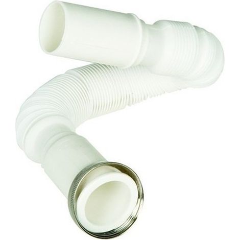CANOTTO PP FLESSIBILE + GHIERA - BIANCO MM 40/32X1"1/4 CM 30/80 - 10 pezzi (1/2)