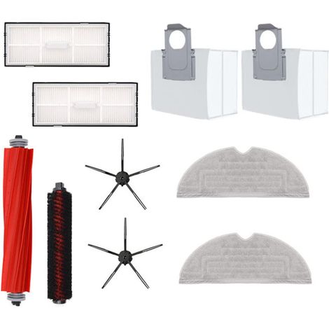 Kit d'accessoires compatibles avec Roborock S7/Pro/MaxV//MaxV Plus/Maxv Ultra G10 G10S G10SPRO Robot Aspirateur Pièces de rechange, brosse latérale principale, brosse roulante autonettoyante, filtre (1/5)
