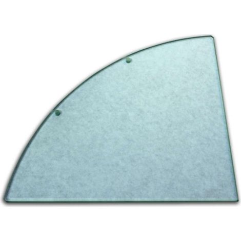 Novaservis - Estante esquinero de cristal, taladrado, transparente 0158,X