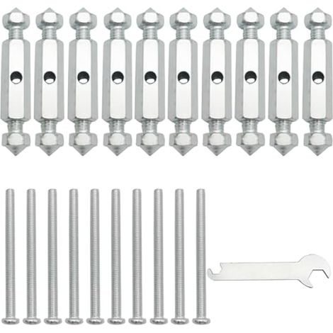 118 type Cassette Vis Support Rod Kit (10 ensembles), Outil de réparation de boîte de commutation à montage mural, avec une clé (Type de métal) (1/4)
