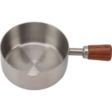 Assiette à sauce professionnelle 304 inox anse pour cuisine banquet pique-nique extérieur argenté 125ml (1/5)