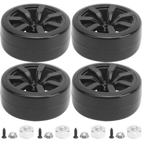 4 pneus en caoutchouc 63mm pour drift RC, pneus de remplacement compatibles WPL D12 (015BL) (1/5)