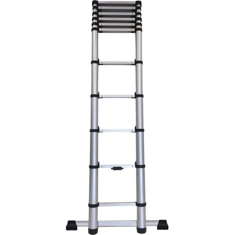 Centaure – Échelle télescopique KOMPACT 11 barreaux – hauteur de travail 3,20 m – charge maximale 150 kg – stabilisateur avec patins antidérapants