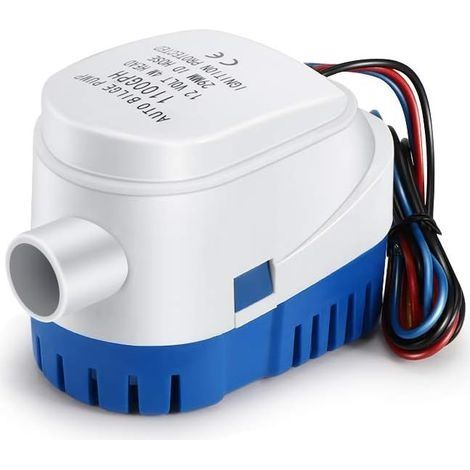 Pompes de Cale, Pompe de Cale Automatique 12V 1100GPH Pompe à Eau Liquide Silencieuse Automatique pour Pompe de Cale Marine Pompe à Eau pour Bateaux, étangs, Piscines (1/5)