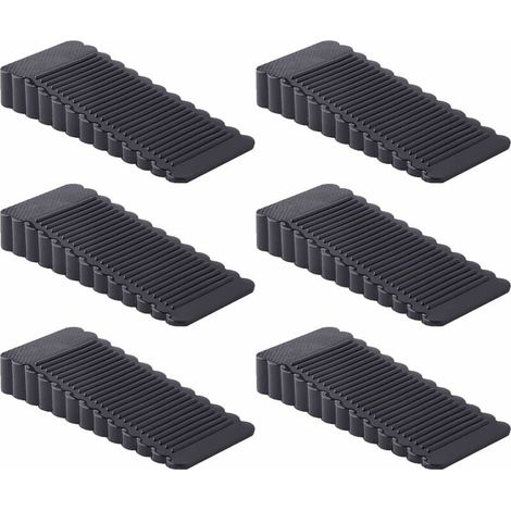 6 Pcs Arrêts de portes,cale de porteen Caoutchouc Antidérapant (Noir)-LIAIKI