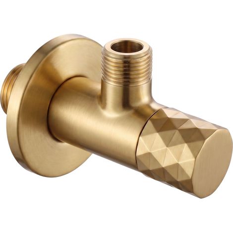 Rea Valvola Ad Angolo Diamond 03 1/2" X 3/8" Brush Gold (1/5)