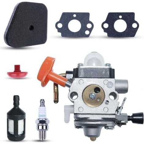 Carburatore FS90 per tosaerba Stihl FS90, FS90R, FS87, FS87R, FS100, FS110 e FS110R, inclusi candela, filtro dell'aria e filtro dell'olio.