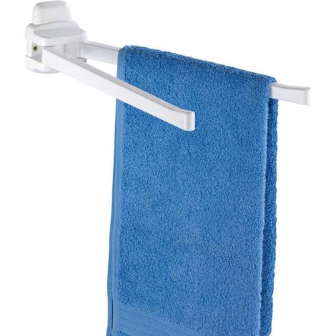 Wenko 17938100 Toallero mural con 2 brazos mviles Pure