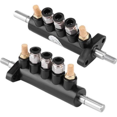 Valve De Pédale - Démonte-Pneus - Acier Et Alliage D'aluminium - Diamètre Tuyau 8 Mm - Tige 10 Mm Ou 7,8 Mm - Entraxe 38 Mm - Pour Machine À Changer De Pneus - Type A (1) - 1 Pièce (1/4)