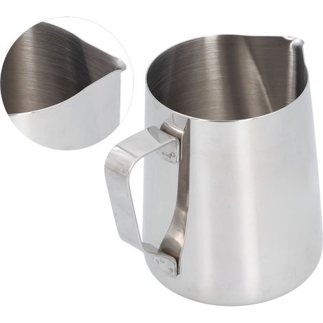 Tasse à mousser le lait en acier inoxydable 304 avec graduation intérieure et bec pointu, 600 ml (avec étiquette). (1/5)