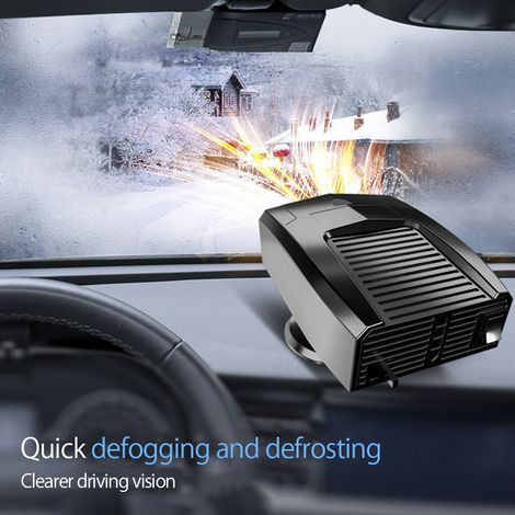 Chauffage Voiture 2 en 1 Portable Chauffage Rapide Convecteur Auto Hiver Dégivrage Pare-Brise Désembueur Soufflant Compact (1/5)