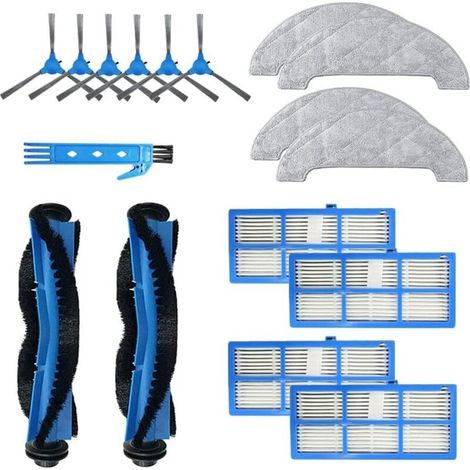 Zubehör, Set, Filter – Zubehörset für Ersatzteile des Proscenic 850T Staubsaugers: 2 Hauptbürsten + 4 HEPA-Filter + 6 Seitenbürsten + 4 Wischtücher (1/4)