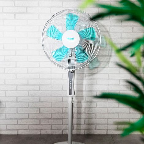 Cecotec Ventilador de Suelo EnergySilence 530 Power Connected White. 5 Aspas de 12" (30cm) de Di‡metro 3 Velocidades Motor de Cobre Rejilla (1/5)