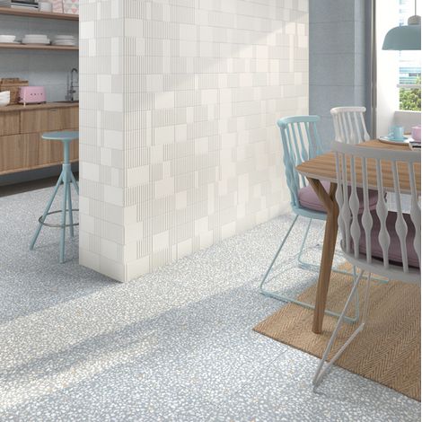 Aelle - Carrelage sol / mur effet terrazzo bleu 30x30 cm FARNESE AMALFI AZUL - Vendu par boîte de 0,99 m² (1/3)