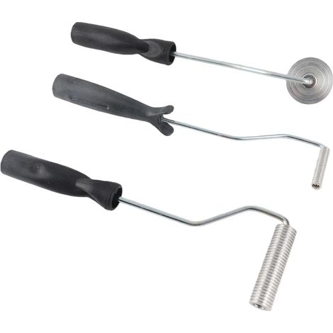 Kit de Rouleaux à Fibre de Verre 3 Pièces Outil de Rouleau à Bulles pour Résine Laminage Composite Moulage (1/5)