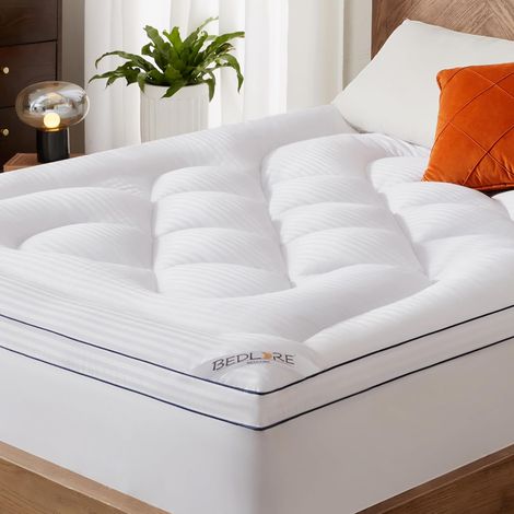 Mattress Topper 160 x 200 cm, Soft and Breathable Double Mattress Topper (1/5)