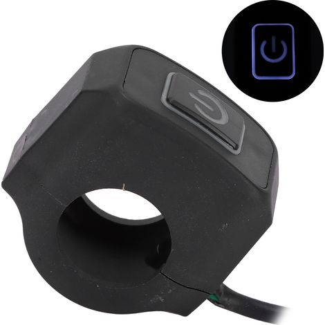 Interrupteur de guidon moto 22mm étanche universel pour phare blanc commande bouton (1/5)