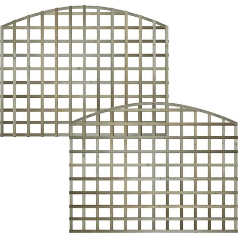 Premier 6ft x 4ft Arch Top Standard Square Garden Trellis Panel