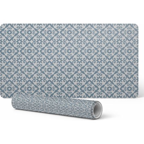 Alfombrilla de escritorio para dise帽adores gr谩ficos y dise帽adores con adorno floral, 120x60 cm.
