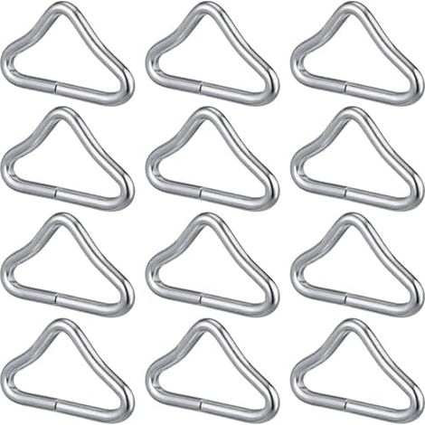 Connecteurs Triangulaires en Métal pour Trampoline Lot de 30 Pièces Résistants Réparation Filet et Accessoires Extérieurs - (1/5)