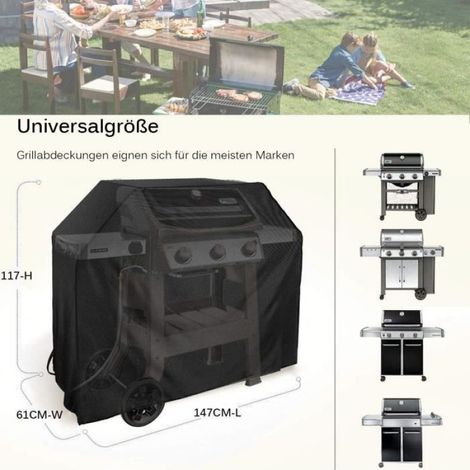 Housse de barbecue - UKEER - Imperméable - Anti-UV - Compatible Weber et Holland (1/4)