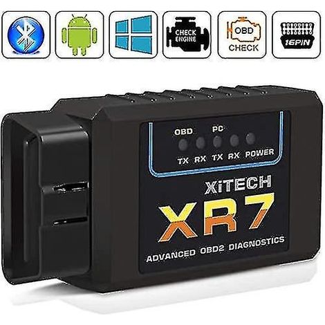 ELM327 XR7 Bluetooth OBD2 OBDII Car Barcode Scanner Diagnostic Tool (1/4)