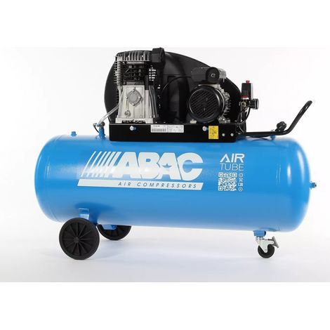 Abac – Compresseur d'air mono-étagé 200L 3ch 393l/min – Pression max 10bar – Réservoir grande capacité pour travaux intensifs