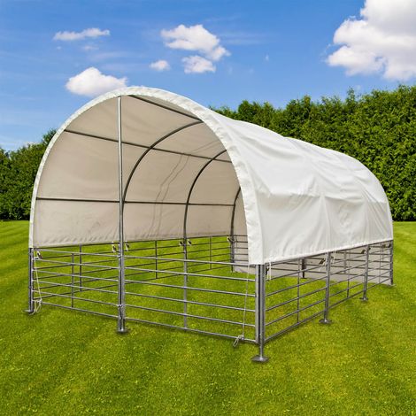 Weidezelt Unterstand Mobil 4x6 m Pferde Schafe Stall Weideunterstand Lagerzelt