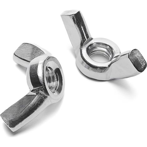 10 Pièces Ecrou Papillon M8 - Écrous à Ailettes en Acier inoxydable Écrou à Oreilles pour Fixation Outils Bricolage (1/5)