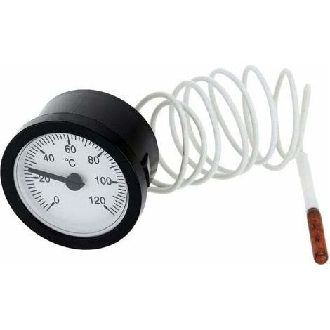 KZQ Thermomètre à Cadran Jauge de Température Capillaire avec Capteur 1m 0-120°C pour Mesurer l'Eau Liquide (1/3)