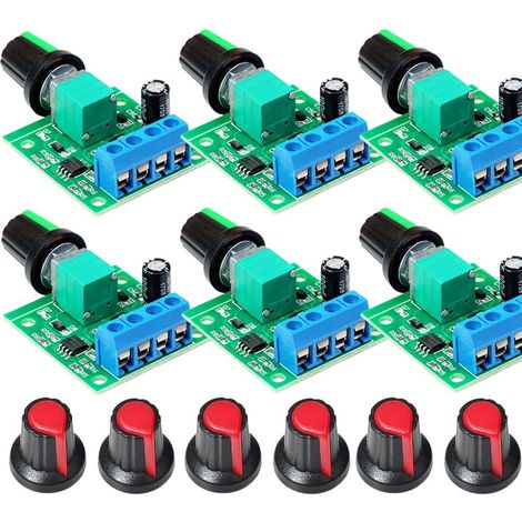 6pcs Contrôleur De Vitesse Moteur DC 1.8V-12V 2A PWM Interrupteur Réglable Pour Ventilateur Pompe Aquarium (1/5)