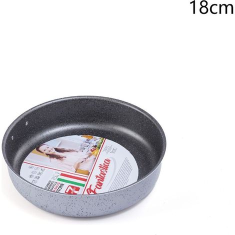 TrAdE Shop Traesio - Tortiera Rotonda Rivestimento Antiaderente Antigraffio ø18-22-26-30cm Teglia Cucina -    -diametro 18cm   -