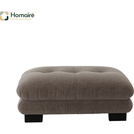 Pouf aus Chenille mit Armlehnen braun en Polyester 112 x 68 x 52 cm HOMAIRE (1/5)