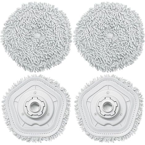 FENOPLASTICA4PCS Chiffons pour Dreame W10/W10 Pro de Rechange pour aspirateur Robot, Lavable Tampon de Vadrouille, Parfait pour Tous Les Types (1/4)