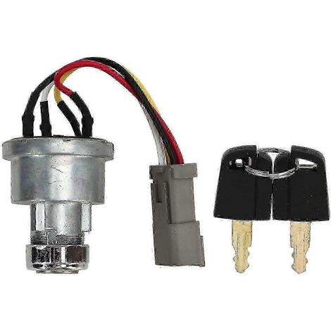 Interrupteur d'allumage à double clé haute sensibilité compatible avec les modèles Caterpillar 906H, 906H2, 906K et 906M. (1/5)