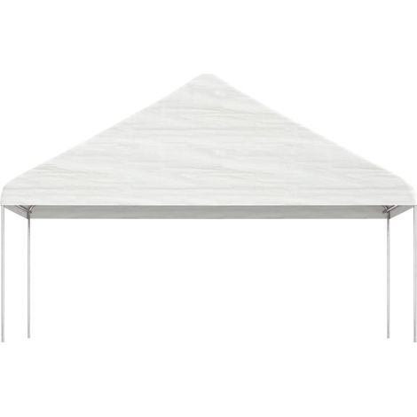 Belvédère avec toit blanc 5,88x2,23x3,75 m polyéthylène (1/4)