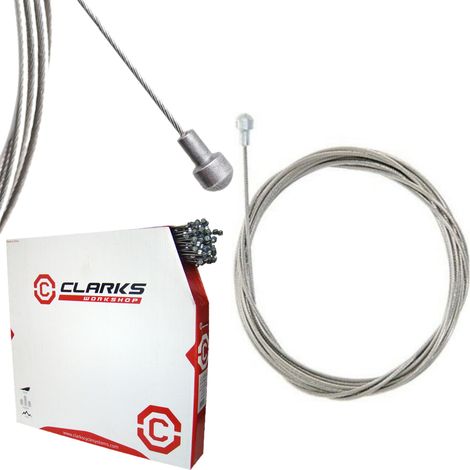 Cable de freno de carretera Clarks de 2 m de acero inoxidable (1/4)
