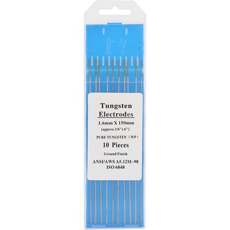 Électrodes en tungstène pur pour soudage TIG AC - 10 pièces, pointe verte, 2.0 x 150 mm (1/5)