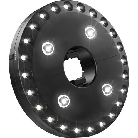 Parasol à 28 LED avec éclairage LED 3 modes, ultra lumineux, rechargeable par USB, sans fil. Lampe LED pour camping, jardin, plage, extérieur, barbecue, fête. (1/5)