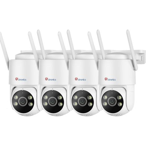 Ctronics Lot de 4 Caméra Surveillance WiFi Extérieure 5MP - WiFi 5GHz/2.4GHz, Détection Humain Véhicule Animal, Suivi Auto, Vision Nocturne Couleur 30m, IP66 (1/5)